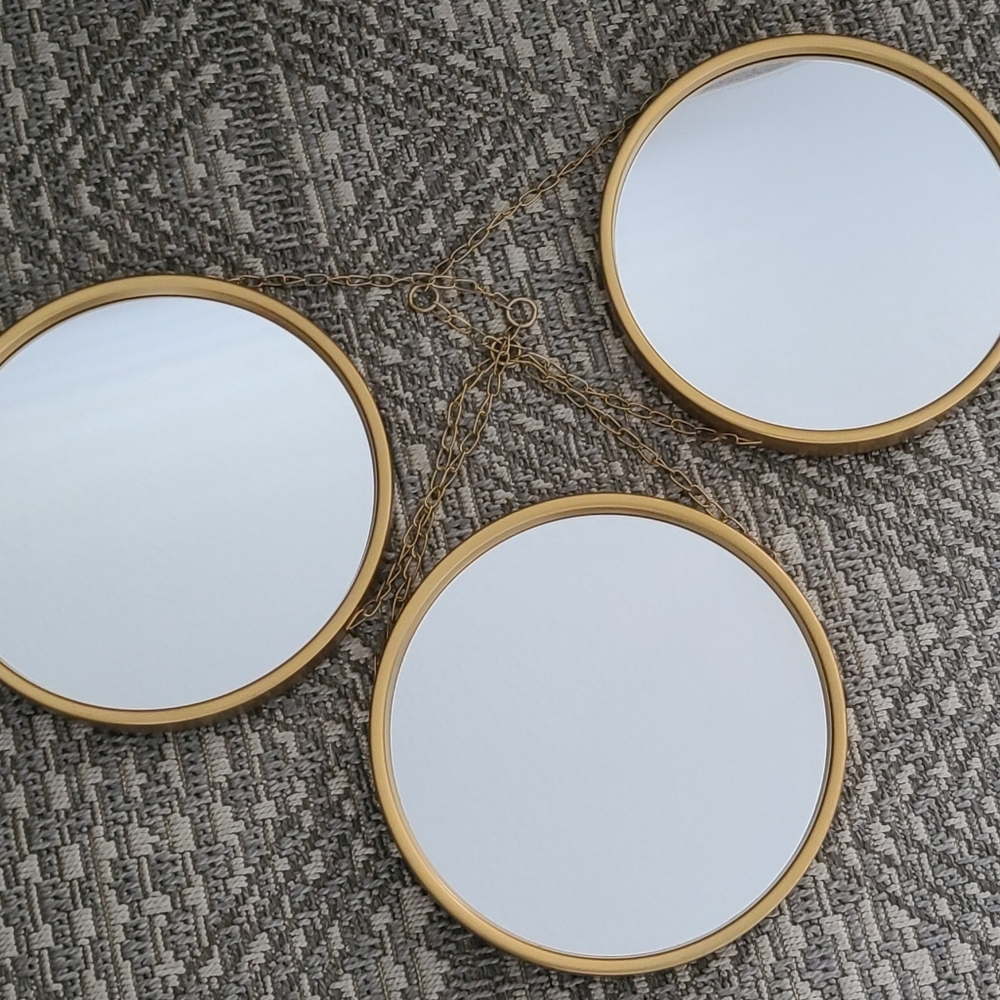 Set of 3, 10 inch mirrors